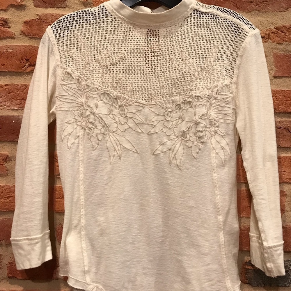 Free People Knit Floral Top